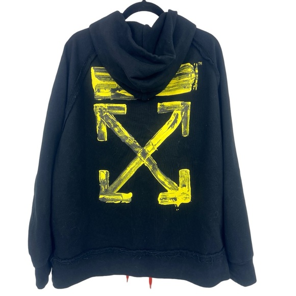 Unisex OFF-WHITE Oversized Arrows Hoodie Size S - Picture 4 of 5